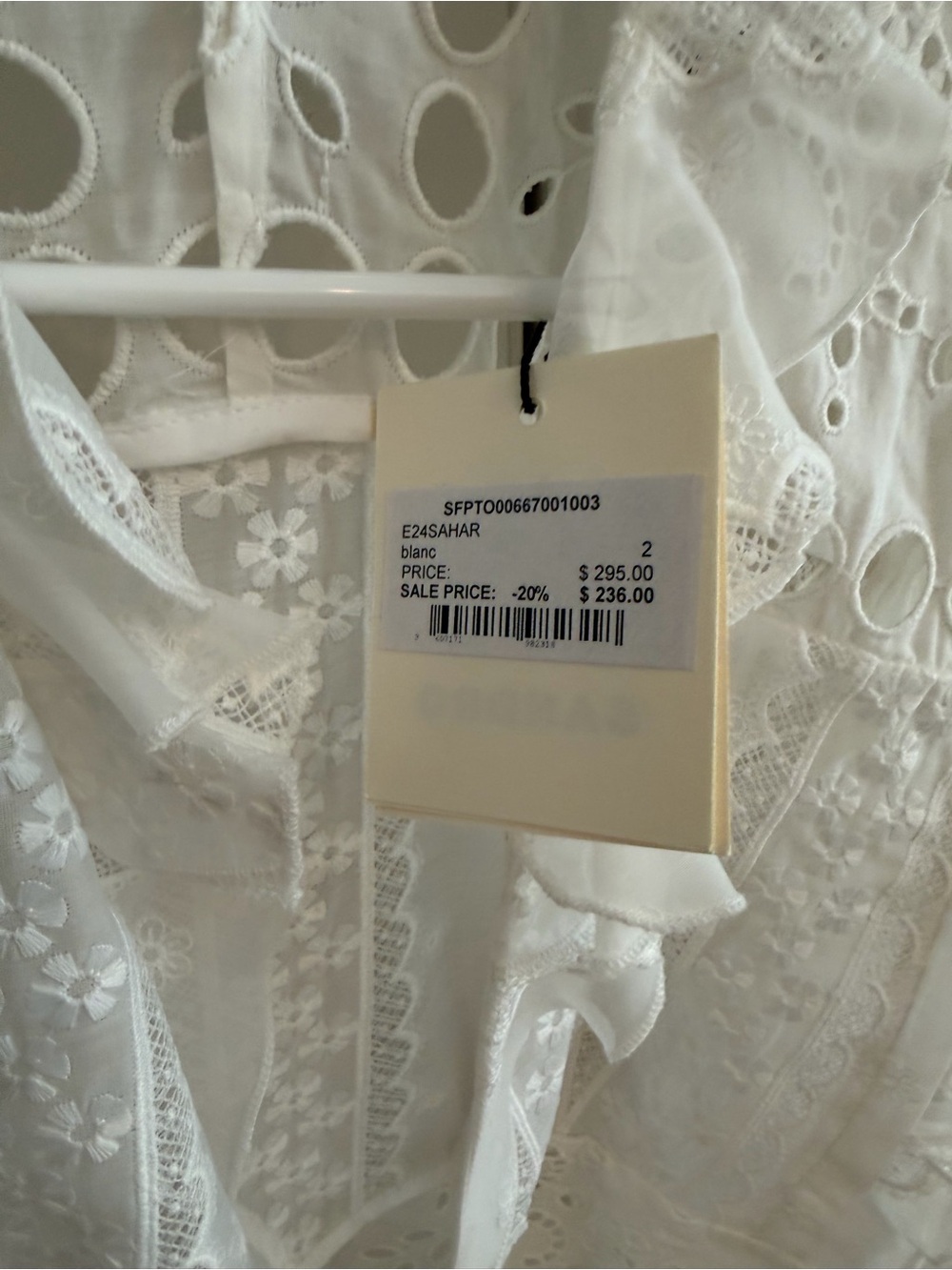 Sandro Sahar Lace Top Size Medium - Picture 4 of 5